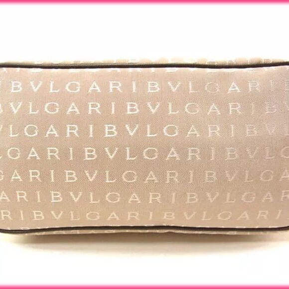 BVLGARI Shoulder Bag Logomania Beige ?~ ?~ Authentic USED - Picture 6 of 7